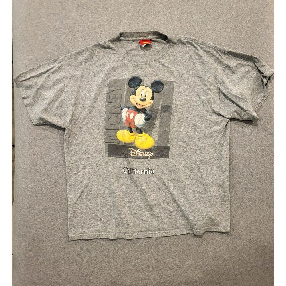 Vintage Disney x Jerry‎ Leigh Mickey Mouse California T Shirt Mens Large Grey
